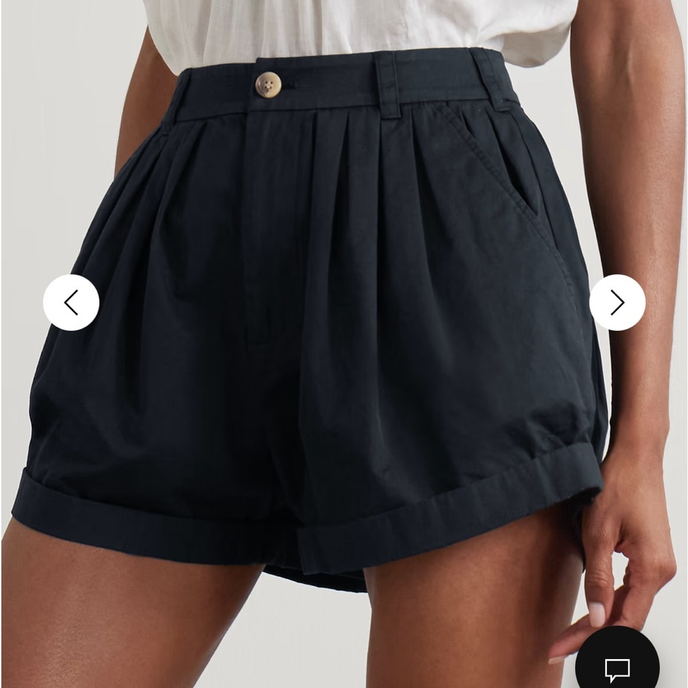 DÔEN Black Poplin Shorts nwot